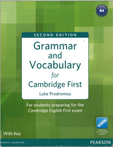 Grammar and Vocabulary for Cambridge First